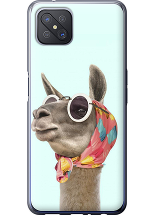 Чехол на oppo a92s модная лама из силикона fch_0162096