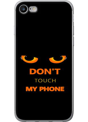 Чехол на iphone 8 don't touch the phone из пластика fch_0156871