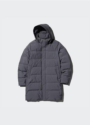 Uniqlo зимова курточка, куртка, пуховик, розмір l,  (grey) сірого кольору