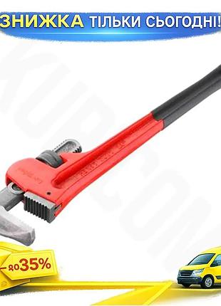 Ku ключ трубный intertool universal fit stillson 600 мм для сантехников с захватом до 90 мм ключ для т uni2l_k
