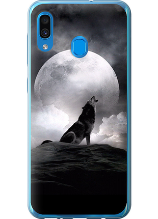 Чехол на samsung galaxy a30 2019 a305f воющий волк из пластика fch_0017033