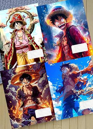 Набір зошитів ван піс one piece клітинка 18 аркушів 4 шт (30833)