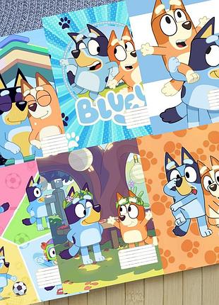 Набор тетрадей блуи bluey на скобе 18 листов линия (33969)