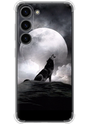 Чехол на samsung galaxy s23 воющий волк из силикона fch_0175404
