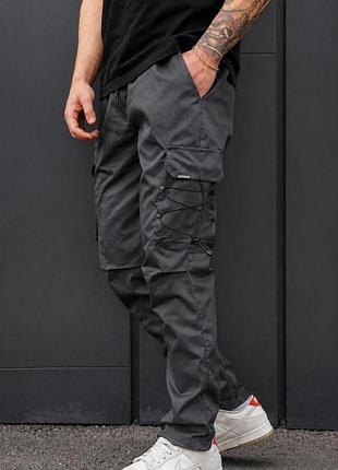 Чоловічі трикотажні штани карго without delta fenix gray xxl