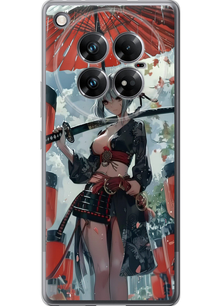 Чехол на infinix zero 40 5g гейша-воин из силикона fch_0175358