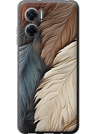 Чехол на xiaomi redmi 10 5g листья в стиле бохо из силикона fch_0175503