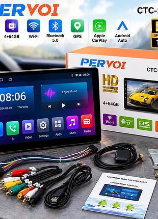 Автомагнитола pervoi ctc-1081 10| на android 12.2, 4/64 гб с сенсорным дисплеем