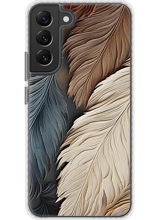 Чехол на samsung galaxy s22 plus листья в стиле бохо bumper fch_0175486