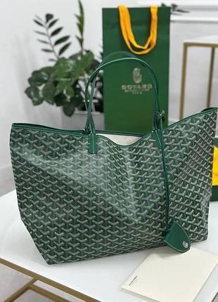 Женская зеленая хаки сумка goyard шоппер хаки кожа artois pm saint louis gm шопер тоте tote bag