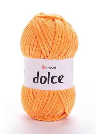 Пряжа dolce оранжевый 100% микрополиэстр 120м 100г 5шт/уп 852 тм yarnart