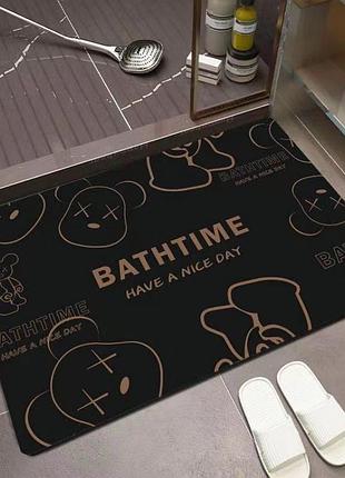 Суперпоглощающий коврик для ванной bathtime bearbrick 59*39 см