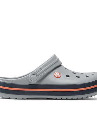 Crocs crocband light grey navy оригінальні, крокси крокбенд сірі оригінал + коробка m8/w10