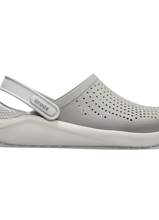 Crocs literide clog grey, крокси лайтрайд сірі чоловічі жіночі унісекс оригінал + коробка m5/w7