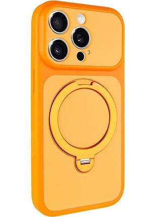 Чехол ummi full camera with magsafe hq ring для iphone 16 pro с кольцом-подставкой 360° айфон 16 про orange