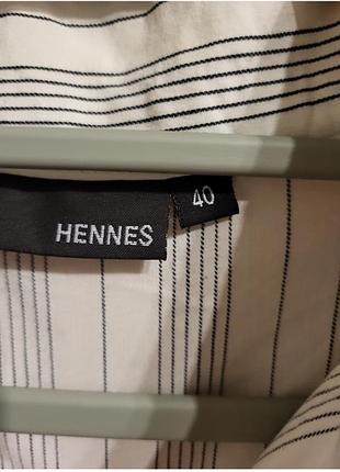 Классическая базовая рубашка в полоску hennes (h&amp;m), размер 40 (l) 4