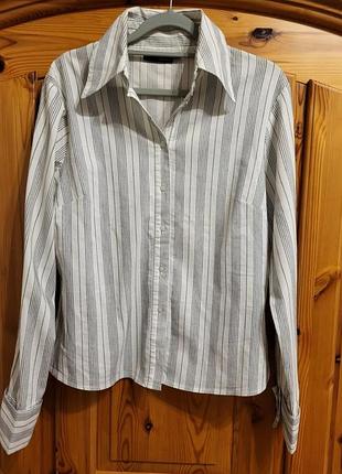 Класична базова сорочка в смужку hennes (h&m), розмір 40 (l)