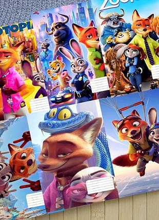 Набір зошитів зоотрополіс zootopia на скобі 18 аркушів лінія (33998)
