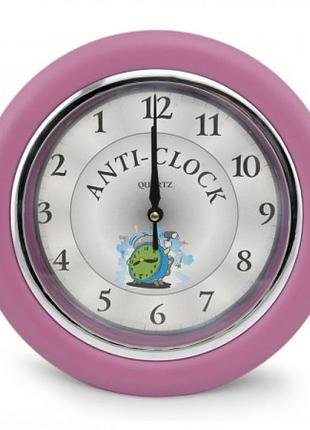Часы идут в обратную сторону anti-clock (розовый)