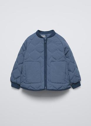 Оверсайз куртка zara стьобана бомбер демісезонна осінь весна вітрівка
