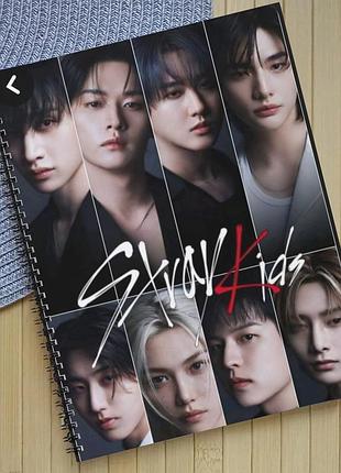 Тетрадь стрей кидс stray kids на пружине 48 листов линия (33456)