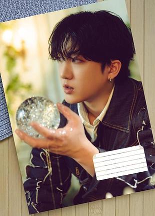 Тетрадь чан бин стрей кидс stray kids на скобе 12 листов косая линия (35427)