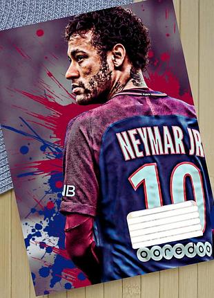 Тетрадь неймар neymar da silva santos júnior на скобе 18 листов линия (32611)