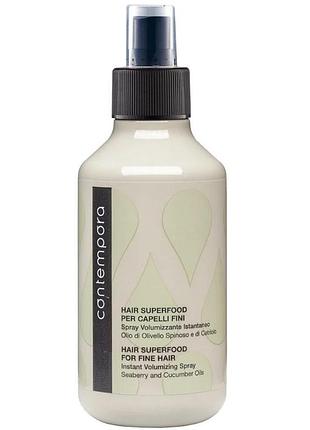 Спрей для объема contempora с маслом облепихи и огурцным маслом volumizing spray 200 мл