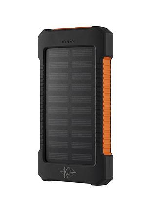 Солнечный powerbank квант sc18, 10000mah, портативное зарядное устройство с солнечной панелью