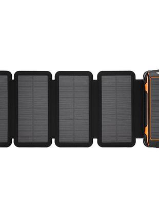 Powerbank квант wsc26/4 с солнечной зарядкой, 30000mah, 4 панели, портативная батарея