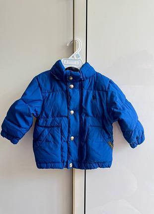 Куртка на хлопчика пуховик 12 міс 1 рік polo ralph lauren синя  оригінал осінь весну