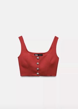 Костюм топ  шорти червоний zara 36