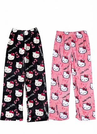 Брюки/штаны hello kitty хелоу котти/плюшевые брюки белые