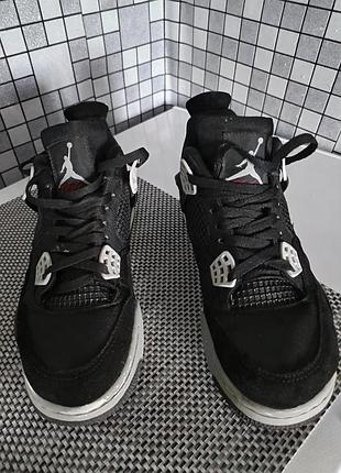 Nike air jordan 4 retro black canvas.