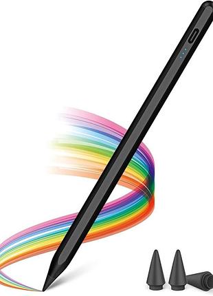Стилус kingone для ipad, активный емкостной карандаш, черный, usb-зарядка, сменные наконечники