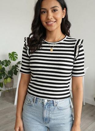 Футболка у полоску 44 new look