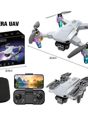 Квадрокоптер s 107 drone (36) съемный аккумулятор, usb-кабель, пульт, подсветка, 4к hd камера, сумка, приложение, в коробке