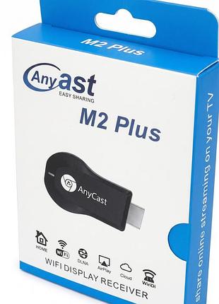 Медиаплеер anycast m2 plus hdmi с wi-fi | беспроводной адаптер miracast, airplay, dlna для телевизора