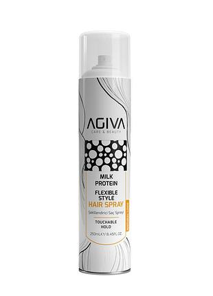 Лак для волос agiva milk protein эластичная фиксация 250 мл