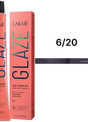 Краска для волос lakme полуперманентная кислотная технология glaze color acid technology 6.20 graphite 60 мл