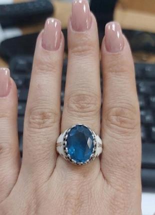 Кольцо перстень alexander mcqueen vintage skull & sapphire crystal silver люкс