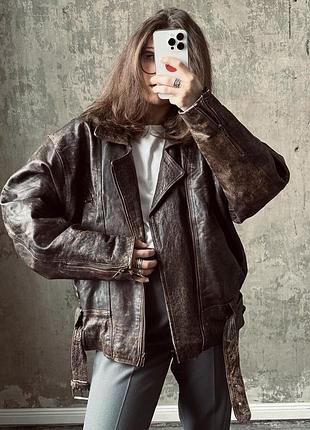 Куртка косуха шкірянка vintage leather