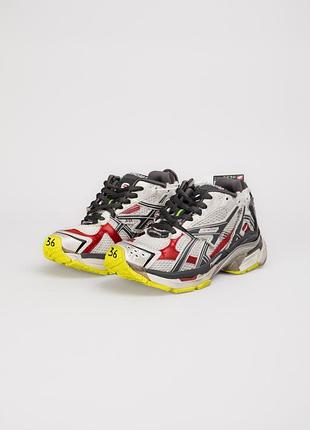 Кросівки balenciaga runner сіро червоні з жовтим