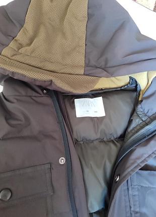Зимова подовжена куртка zara 140 см +рукавиці 2