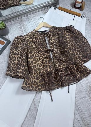 Блуза в анімалістичний принт від asos