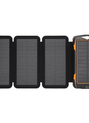 Солнечный powerbank квант sc26/3, 20000mah, 3 панели, портативный аккумулятор для зарядки устройств