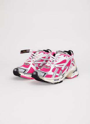 Кросівки balenciaga runner біло малинові