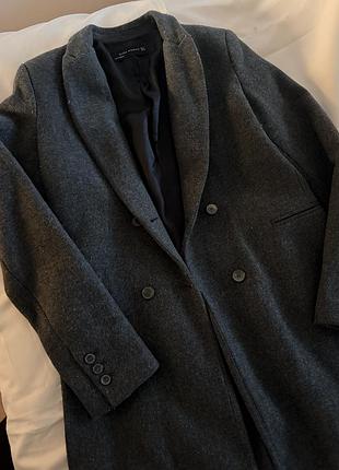 Пальто жіноче zara, шерсть, розмір s