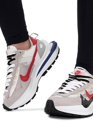 Кроссовки nike x sacai vaporwaffle grey арт 15580