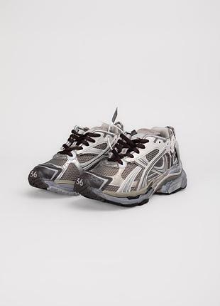 Кросівки balenciaga runner коричнево-срібні